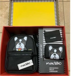 Marc Tetro Gift Set - French Bulldog Mini Backpack, Wallet, & Card Holder